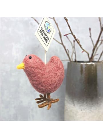 FILZLIG Dekoanhänger "Küken" in Pink - (B)10 x (H)8 cm