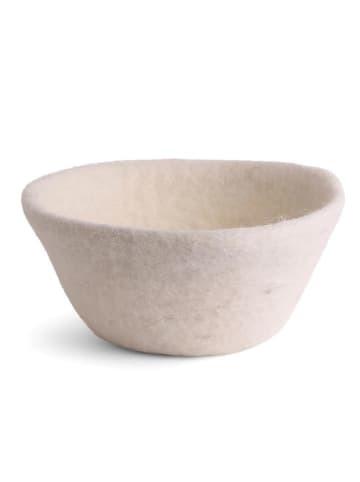 FILZLIG Dekoschale in Creme - (H)9 x Ø 15 cm