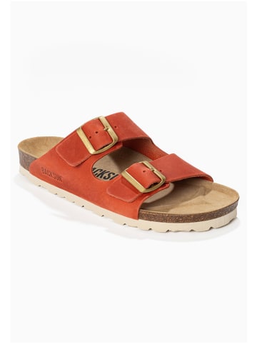BACKSUN Leder-Pantoletten "Bali" in Orange