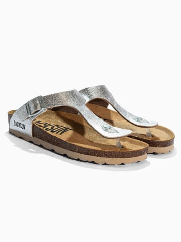 BACKSUN Teenslippers "Singapore" zilverkleurig