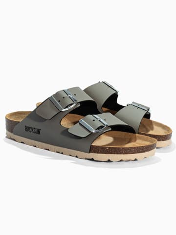BACKSUN Pantoletten "Bali" in Grau