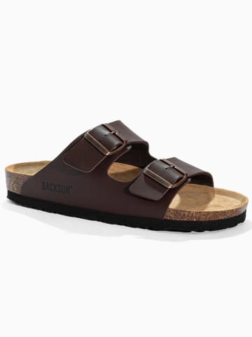 BACKSUN Pantoletten "Bali" in Braun