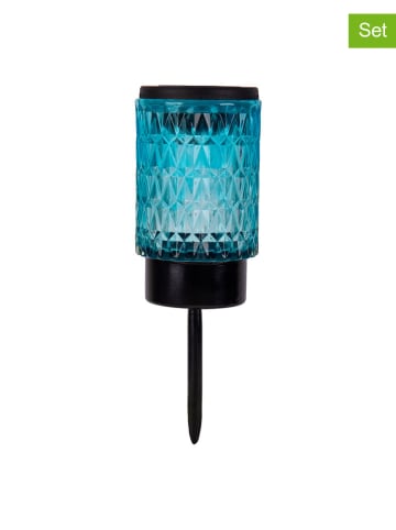 näve 2er-Set: LED-Solar-Gartenspieße "Mila" in Bunt - (H)25 x Ø 8 cm