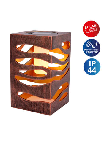 näve Decoratieve ledsolarlamp "Hilda" goudkleurig - (B)12 x (H)20 x (D)12 cm