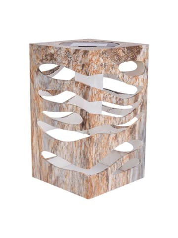 näve LED-Solar-Dekoleuchte "Hilda" in Silber - (B)12 x (H)20 x (T)12 cm