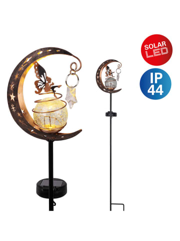 näve LED-Solar-Gartenstecker "Fee" in Braun - (B)6 x (H)84,5 x (T)6 cm