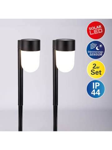 näve Solarne lampki ogrodowe LED (2 szt.) w kolorze czarnym - wys. 47,2 x Ø 8 cm