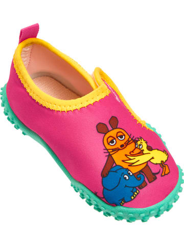 Playshoes Buty kąpielowe w kolorze różowo-turkusowym