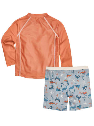 Playshoes 2-delige zwemoutfit "Dino" okergeel
