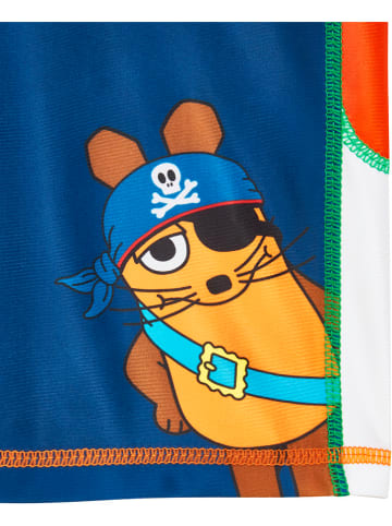Playshoes Koszulka kąpielowa "The pirate mouse" w kolorze niebieskim ze wzorem