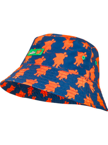 Playshoes Wende-Sonnenhut in Blau/ Orange
