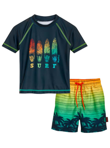 Playshoes 2-delige zwemoutfit donkerblauw/meerkleurig