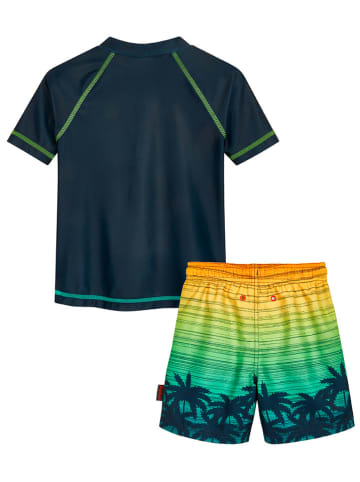 Playshoes 2-delige zwemoutfit donkerblauw/meerkleurig
