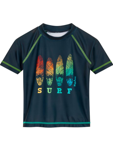 Playshoes Koszulka kąpielowa "Surf" w kolorze granatowym ze wzorem