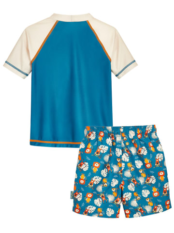 Playshoes 2tlg. Badeoutfit in Blau/ Creme/ Bunt