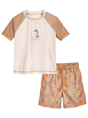 Playshoes 2-delige zwemoutfit lichtbruin/beige