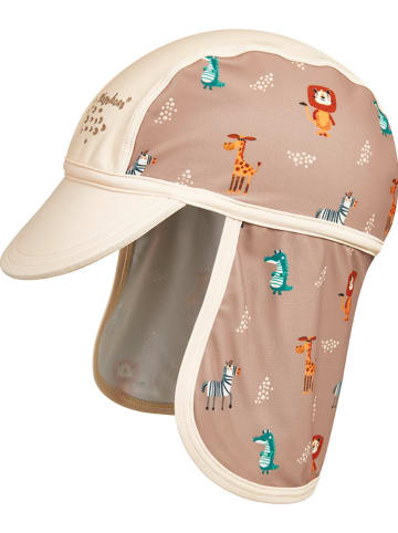 Playshoes Nackenschutzcap in Hellbraun/ Creme
