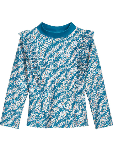 Playshoes Badeshirt "Blümchen" in Blau