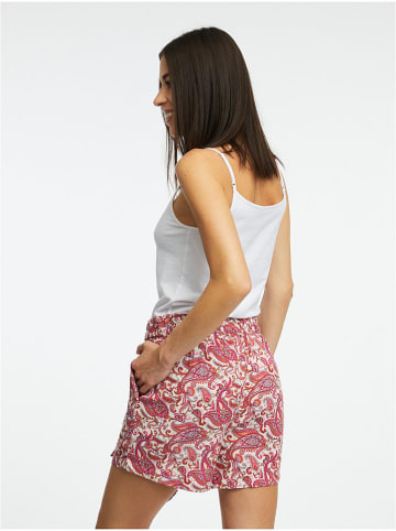 orsay Shorts in Weiß/ Pink