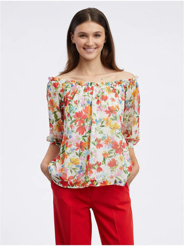 orsay Bluse in Creme/ Orange