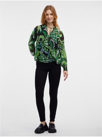 orsay Bluse in Grün/ Schwarz