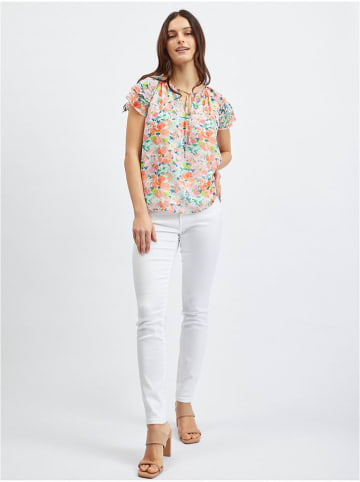 orsay Bluse in Hellblau/ Apricot