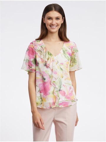orsay Bluse in Weiß/ Pink/ Grün