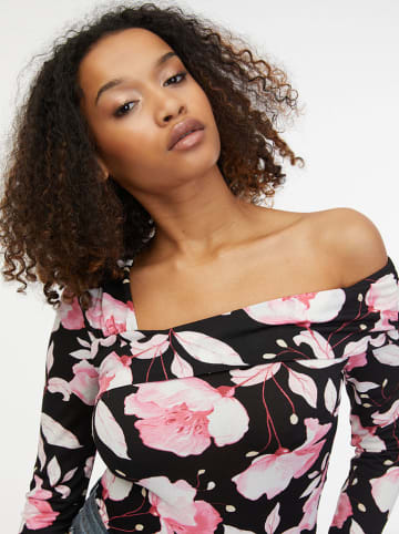 orsay Longsleeve in Schwarz/ Rosa