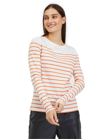 orsay Longsleeve in Weiß/ Orange