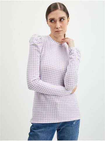 orsay Longsleeve in Weiß/ Flieder