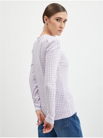 orsay Longsleeve in Weiß/ Flieder