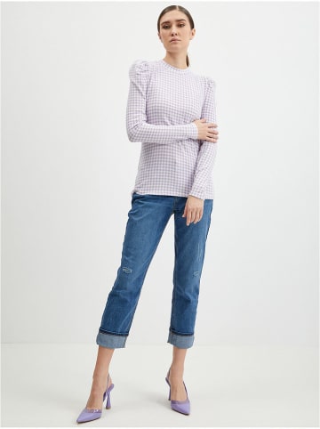 orsay Longsleeve in Weiß/ Flieder