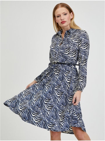 orsay Kleid in Weiß/ Schwarz/ Blau