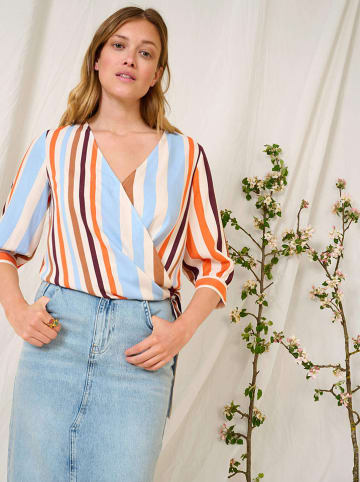 orsay Bluse in Hellblau/ Orange/ Creme