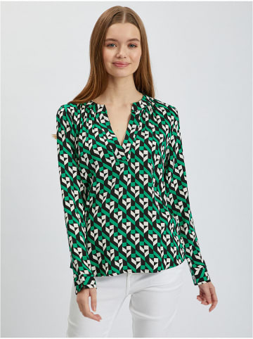 orsay Bluse in Grün/ Schwarz