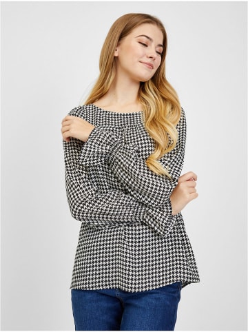 orsay Bluse in Schwarz/ Weiß