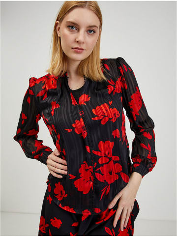 orsay Bluse in Schwarz/ Rot