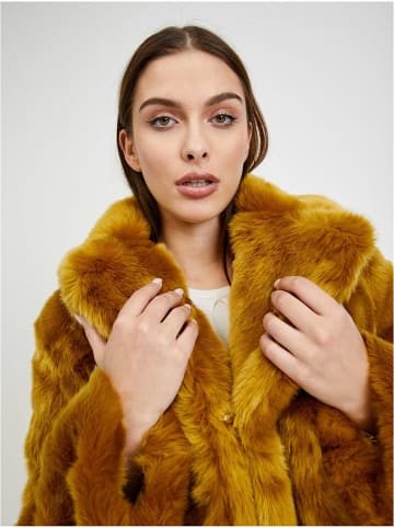 orsay Teddymantel in Ocker