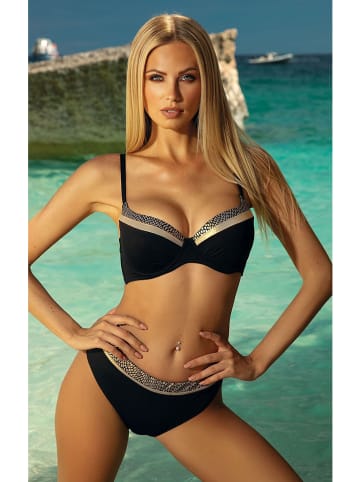 Aquarilla Bikini "Braga" zwart/goudkleurig