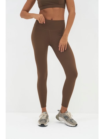 Onamaste Legginsy sportowe "Geneva" w kolorze brązowym