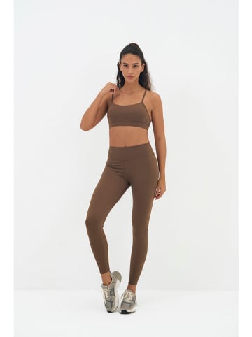 Onamaste Trainingsleggings "Geneva" in Braun