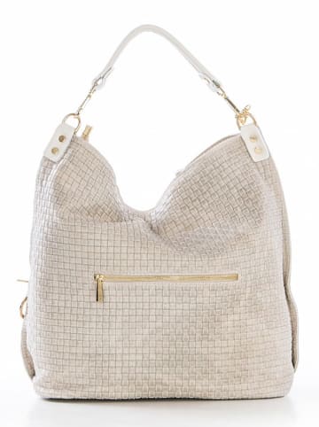 Anna Morellini Leder-Shopper "Caroline" in Beige - (B)42 x (H)38 x (T)17 cm