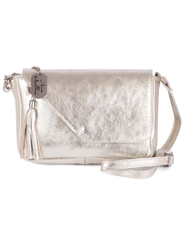 Anna Morellini Leder-Umhängetasche "Lola" in Gold - (B)24 x (H)18 x (T)6 cm