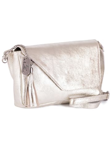 Anna Morellini Leder-Umhängetasche "Lola" in Gold - (B)24 x (H)18 x (T)6 cm