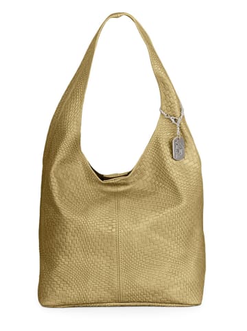 Anna Morellini Leren schoudertas "Palladia" crème - (B)38 x (H)30 x (D)2 cm