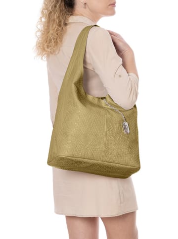 Anna Morellini Leren schoudertas "Palladia" crème - (B)38 x (H)30 x (D)2 cm