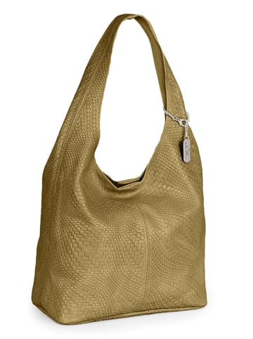 Anna Morellini Leren schoudertas "Palladia" crème - (B)38 x (H)30 x (D)2 cm