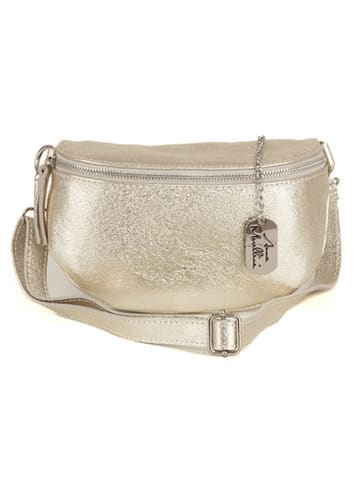 Anna Morellini Leder-Brustbeutel "Berenice" in Gold - (B)25 x (H)14 x (T)1 cm