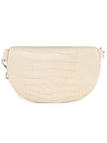 Anna Morellini Leder-Brustbeutel "Azzurra" in Beige - (B)21 x (H)13 x (T)6 cm