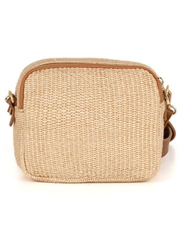 Anna Morellini Leder-Umhängetasche "Ilaria" in Beige/ Hellbraun - (B)20 x (H)17 x (T)8 cm